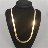 14K gold herringbone chain necklace - 20" long -