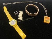 10K Gold Filled Bracelet, Hello Kitty Watch