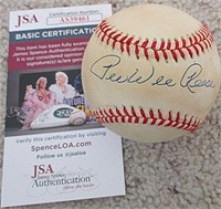 Pee Wee Reese Signed ONL Baseball JSA Authentic