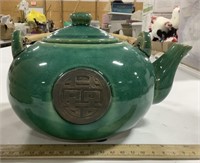 Asian motif green tea pot