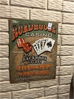 Roadhouse Casino Metal Sign