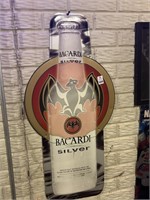 Bacardi Silver Beer Sign