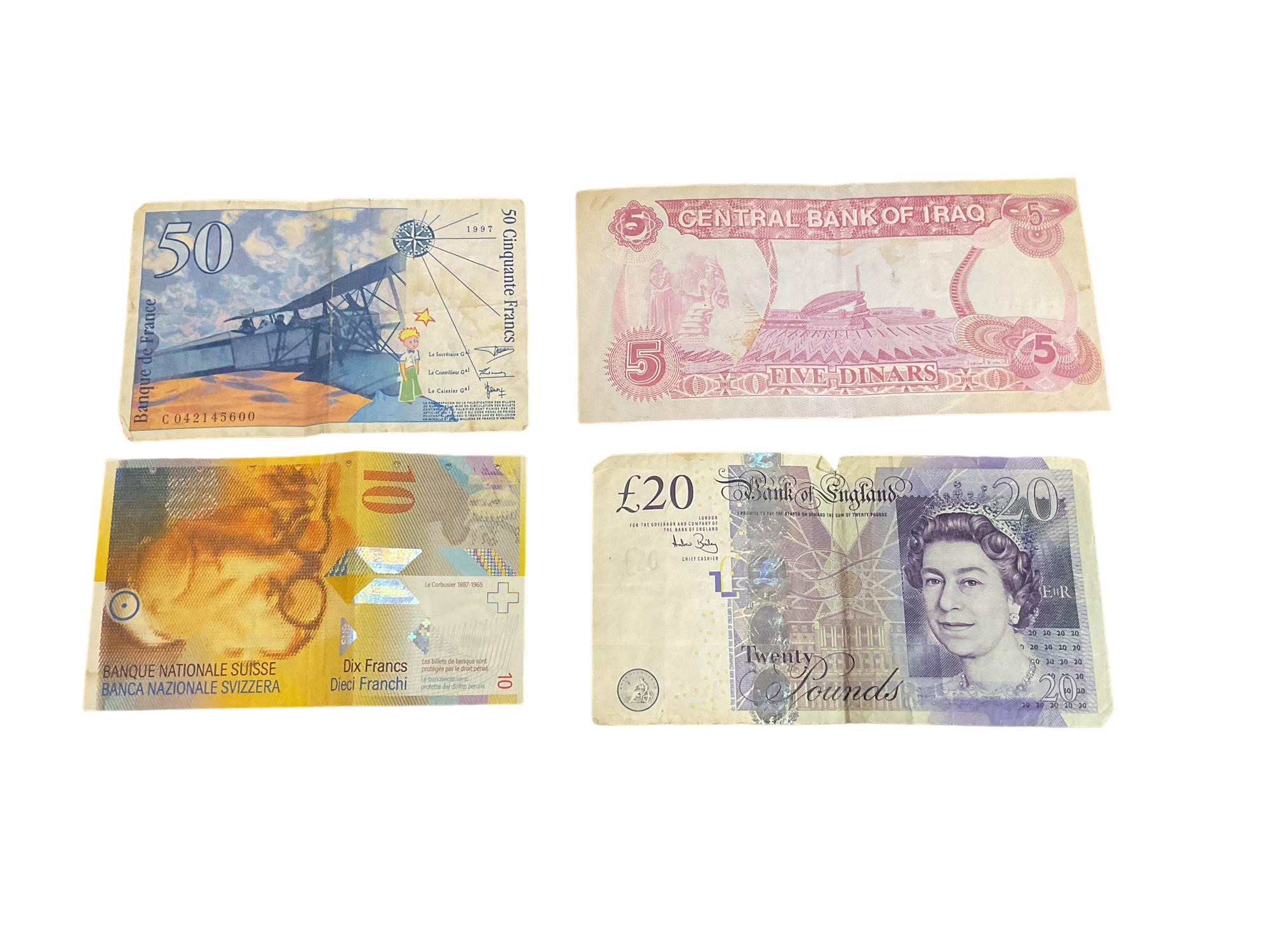 4 Vintage Foreign Bank Notes / Currency