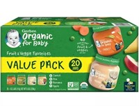 2 packs Gerber Organic baby food jars 40 count