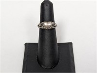 .925 Sterling Heart Ring Sz 5.5