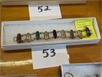 Sorrento 7" Sterling Silver Scarab Bracelet