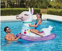 Inflatable ride on llama float for the pool