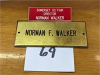 Norman Walker Name Tags