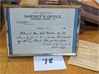 1912 Somerset County Inmate Execution Letter