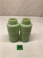 Green Jadeite Uranium Beehive Shape Shakers