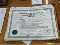Queen City Dairy Patronage Dividend Certificates