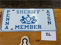 Pennsylvania Sheriff Association License Plate