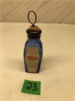 Vintage Blue Glass Medicine Bottle