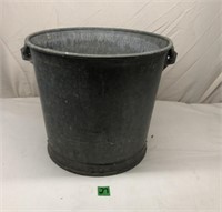 Vintage Galvanized Metal Bucket Pail