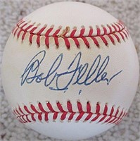 Bob Feller Signed OAL Baseball Cleveland Indians