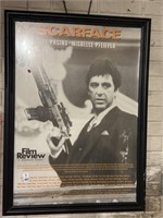 Scarface Framed Film Review Poster Al Pacino