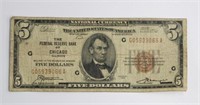 SERIES OF 1929 $5.00  NATIONAL CURRENCY NOTE