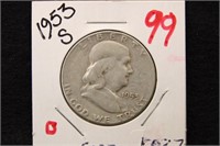 1953 S FRANKLIN HALF DOLLAR COIN