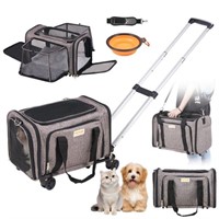 VEVOR Cat Carrier with Wheels, Airline Approved