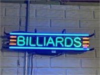 Billiards Neon Hanging Sign
