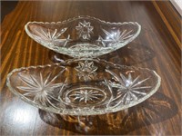 2 Pressed Glass Serving Bowls