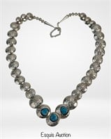 Navajo Sterling Silver Graduated Bead Necklace Set