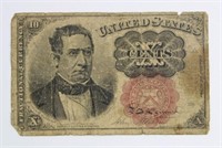 1861 U.S. FRACTIONAL CURRENCY 10 CENT NOTE