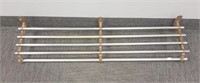 Vintage Pullman type Deco coat rack shelf - 47"