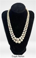 14k Gold & White Coral Beads Necklace
