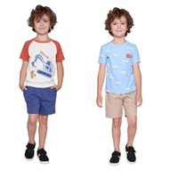 4-Pc Pekkle Boy's 5 Set, T-shirts and Shorts,