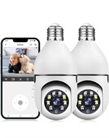 $36 2PCS Light Bulb Security Camera Wireless
