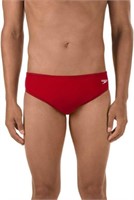 $36-Speedo Men's 32 Swimwear Endurance+ Brief, Red