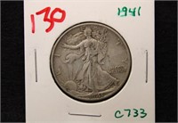 1941 WALKING LIBERTY HALF DOLLAR COIN