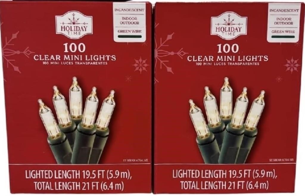 Holiday Time Clear Mini Lights - 2 packs