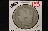 1883  MORGAN SILVER DOLLAR COIN