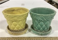 2 McCoy planters - ceramic