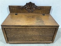 Hardwood Chest w/ Wheels