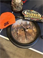 Hat, Buck Clock, and Nascar Decor