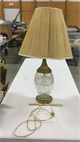 Glass lamp 33in tall