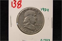 1954 FRANKLIN HALF DOLLAR COIN
