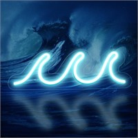 Wave Neon Sign for Bedroom, LED Neon Signs for Wal