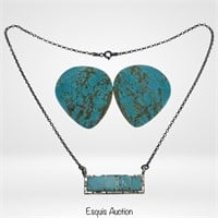 Navajo Steve Francisco Sterling Turquoise Jewelry