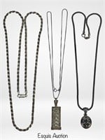 Group of Sterling Silver Necklaces with Pendants