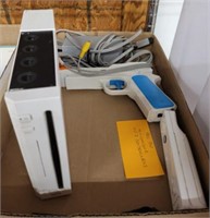 WII CONSOLE AND ATTACHEMENTS