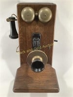 Vintage Kellogg Hand-Crank Wall Telephone