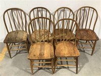 (6) Hardwood Chairs