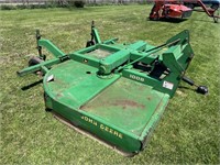 John Deere 1008 3 pt cutter w/rear gauge wheels,