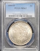 1884-O Morgan Dollar MS63 PCGS Lustrous & Toned