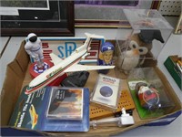 Assorted toys and space collectibles