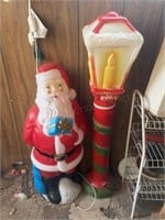 Vintage Santa & Lantern Decorations